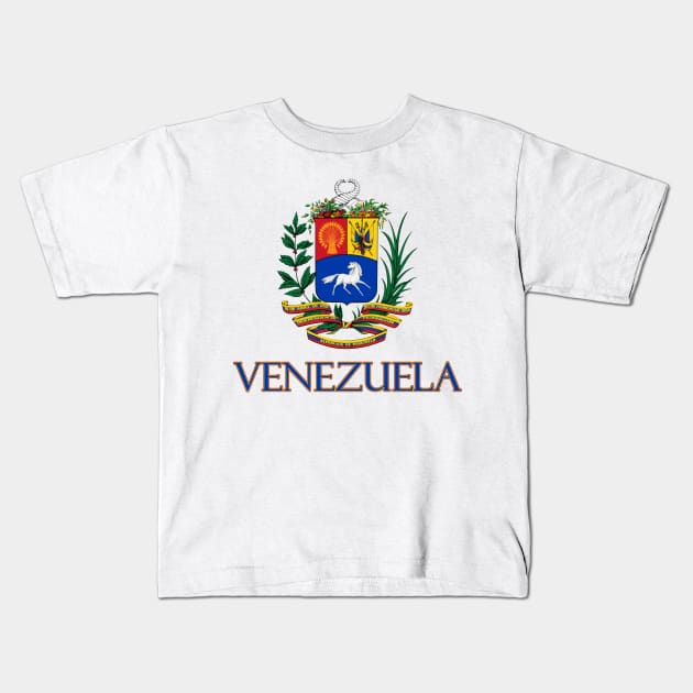 Venezuela - Venezuelan Coat of Arms Design Kids T-Shirt by Naves